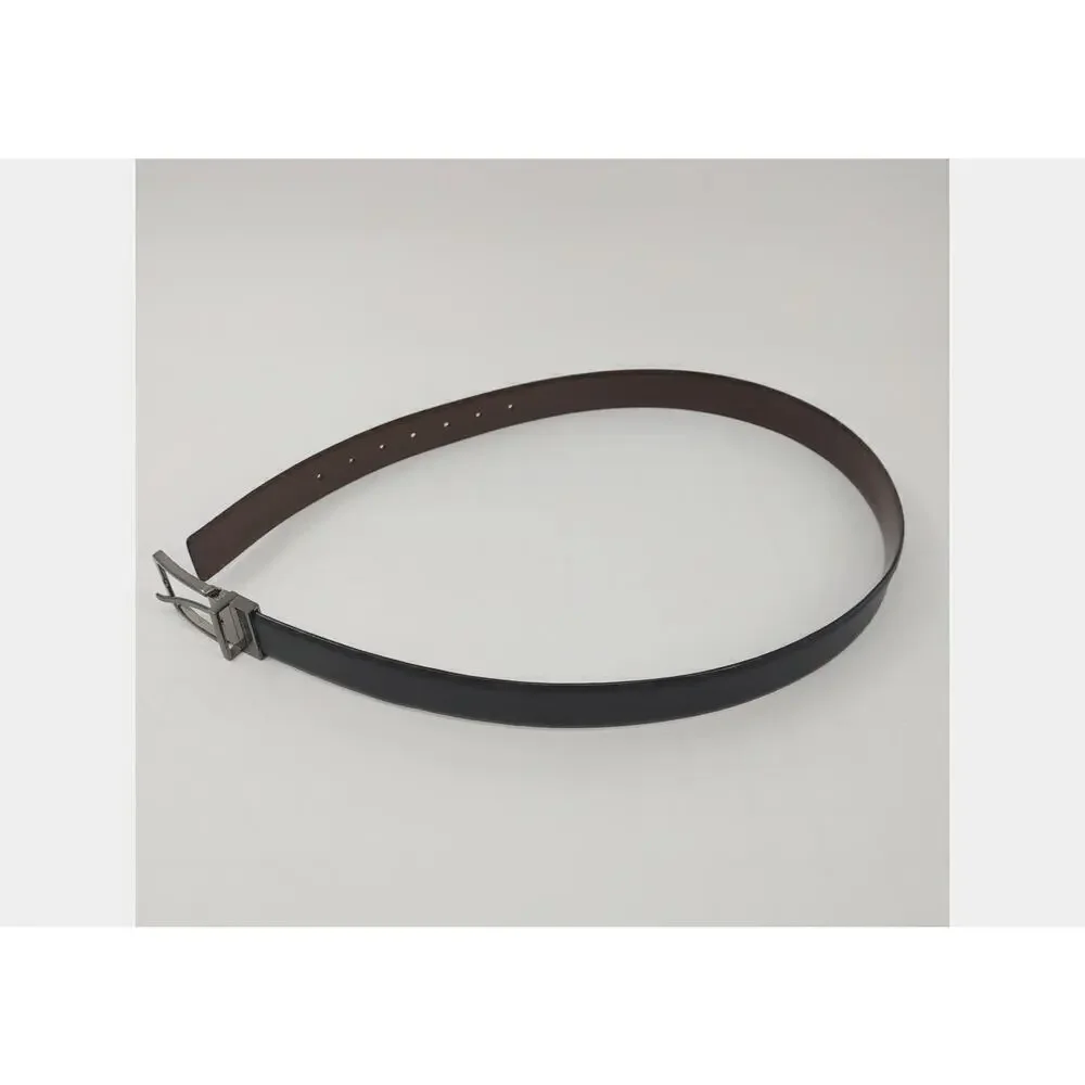 John Henry Reversible Belt Mens 34 Black-Brown Bonded-Leather Classic‎ Workwear